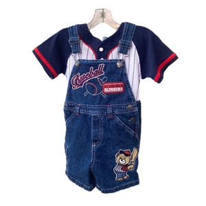(1141) 𝅺kids Play Baseball Outfit Size 2T